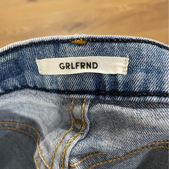 GRLFRND Karolina Cross Your Mind Denim Designer Jeans Slim Size 23 Distressed - Picture 10 of 15